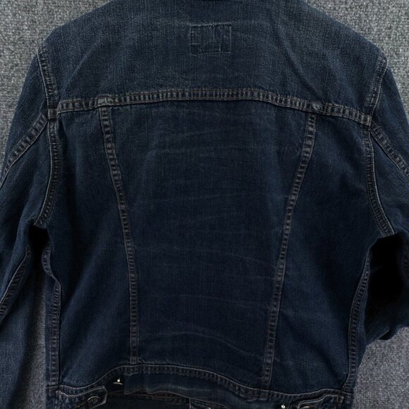 Calvin Klein Large Blue Denim Button Up Jacket Cotton Adult Women Trucker Pocket - Picture 13 of 14